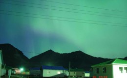 Aurora Borealis above New Chaplino