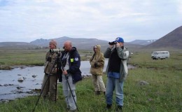 International collaboration. Ornithologist from Russia and Sweden